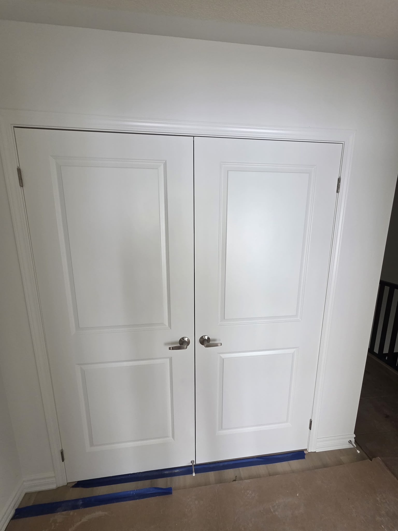 Finished double interior doors